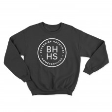 Apparel - Berkshire Hathaway Crewneck Sweatshirt Black with Full Front Circle Logo