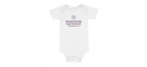 Apparel - Berkshire Hathaway Onesie White with Full Logo