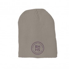 Apparel - Berkshire Hathaway Beanie Uncuffed Tan with Embroidered Logo