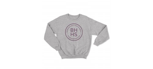 Apparel - Berkshire Hathaway Crewneck Sweatshirt Sport Grey with Full Front Circle Logo