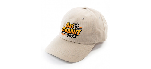 Apparel - Cat Country Cap Tan with Embroidered Logo Front and Paw Print on Back