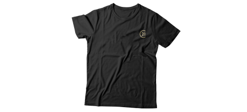 Apparel - Century 21 T-Shirt Black with Left Chest Logo