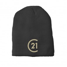 Apparel - Century 21 Beanie Uncuffed Gray with Embroidered Logo