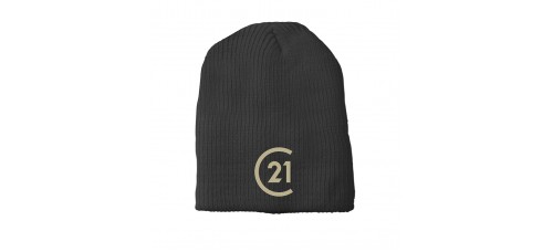 Apparel - Century 21 Beanie Uncuffed Gray with Embroidered Logo