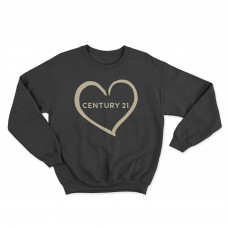 Apparel - Century 21 Crewneck Sweatshirt Black with Gold Heart Logo