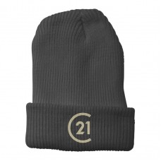 Apparel - Century 21 Beanie Cuffed Gray with Embroidered Logo