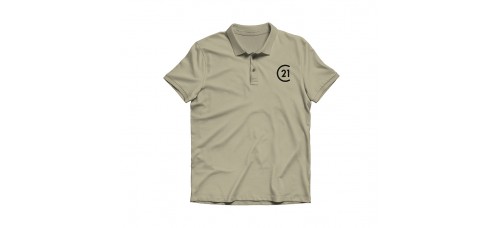 Apparel - Century 21 Polo Tan with Embroidered Logo