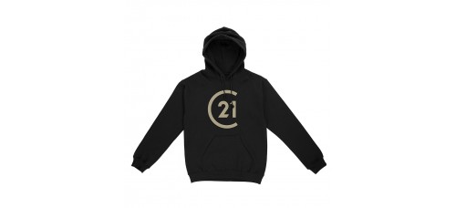 Apparel - Century 21 Hoodie Black with Full Front Logo