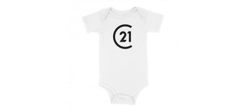 Apparel - Century 21 Onesie White with Black Logo