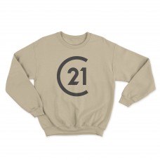 Apparel - Century 21 Crewneck Sweatshirt Sand with Dark Grey Logo
