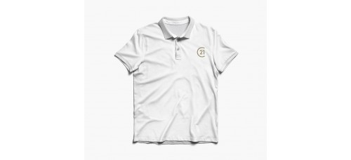 Apparel - Century 21 Polo White with Embroidered Logo
