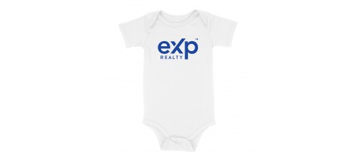 Apparel - EXP Onesie White with Blue Logo