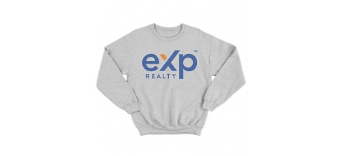 Apparel - EXP Crewneck Sweatshirt Ash with Full Front Logo