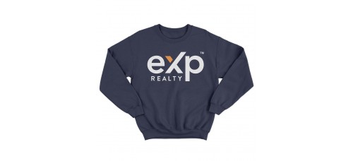 Apparel - EXP Crewneck Sweatshirt Navy with Full Front Logo