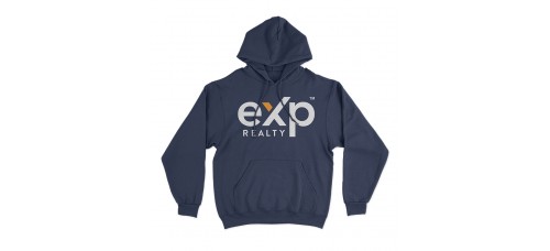 Apparel - EXP Hoodie Navy with Full Front Logo