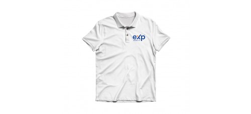 Apparel - EXP Polo White with Embroidered Left Chest Logo