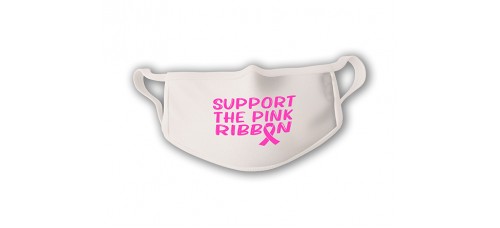COVID-19 Face Mask Support The Pink Ribbon - Sold in packages of 5 masks per package