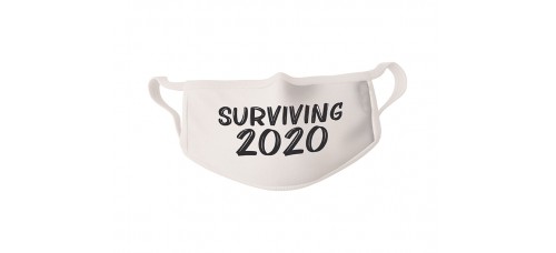 COVID-19 Face Mask Surviving 2020 - Sold in packages of 5 masks per package