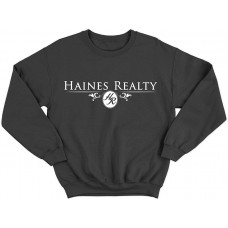 Apparel - Haines Realty Crewneck Sweatshirt Black with Full Front Logo