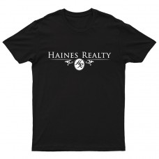 Apparel - Haines Realty T-Shirt Black with Full Front Logo