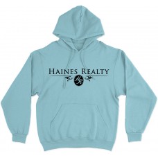 Apparel - Haines Realty Hoodie Light Blue with Full Front Logo