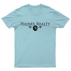 Apparel - Haines Realty T-Shirt Light Blue with Full Front Logo