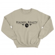 Apparel - Haines Realty Crewneck Sweatshirt Sand with Full Front Logo