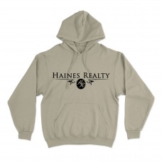 Apparel - Haines Realty Hoodie Sand with Full Front Logo