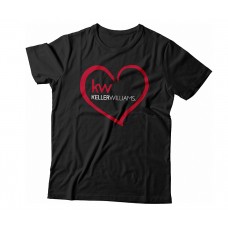 Apparel - Keller Williams T-Shirt Black with Full Front Heart Logo