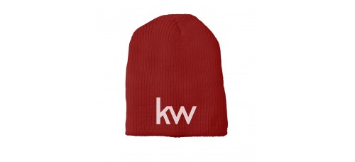 Apparel - Keller Williams Beanie Uncuffed Red with Embroidered Logo