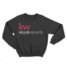 Apparel - Keller Williams Crewneck Sweatshirt Black with Full Front KW Logo