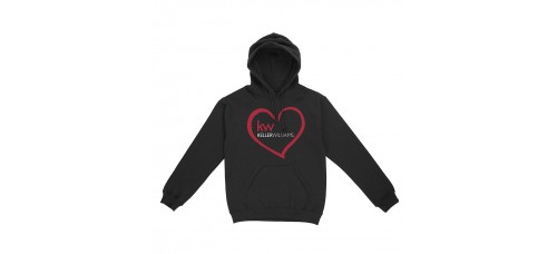 Apparel - Keller Williams Hoodie Black with Full Front Heart Logo