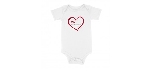 Apparel - Keller Williams Onesie White with Heart Logo