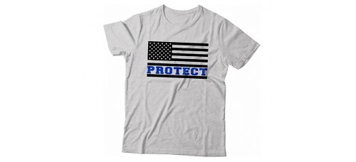 Law Enforcement - T-Shirt Flag Full Front