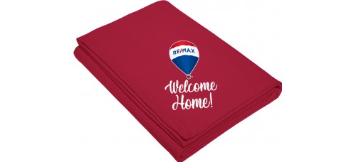 Promotional Product - RE/MAX Sweatshirt Blanket 50x60 with "Welcome Home Balloon Logo"