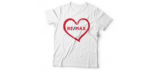 Apparel - RE/MAX T-Shirt White with Heart Logo