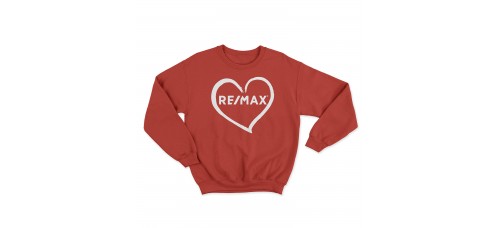 Apparel - RE/MAX Crewneck Sweatshirt Red with White Heart