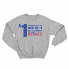 Apparel - RE/MAX Crewneck Sweatshirt Sport Grey with #1 Logo