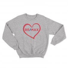 Apparel - RE/MAX Crewneck Sweatshirt Sport Grey with Red Heart