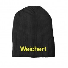Apparel - Weichert Beanie Uncuffed Black with Embroidered Logo