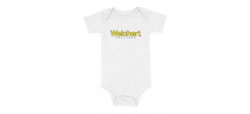 Apparel - Weichert Onesie White with Yellow Logo