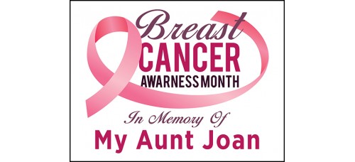 Breast Cancer - In Memory Of with Custom Name