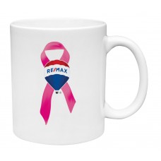 Promotional Product - RE/MAX Breast Cancer Awareness 11 oz White Ceramic Coffee Mug
