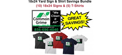 Contractor Job Sign and Shirt Package Deal