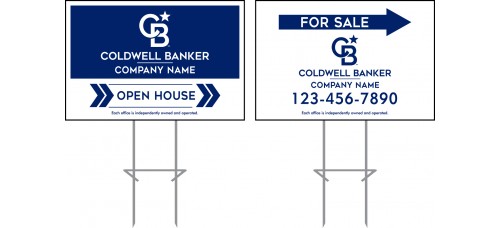 Coldwell Banker Directional - Custom 12x18 with Double Sided Print