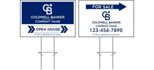 Coldwell Banker Directional - Custom 12x18 with Double Sided Print