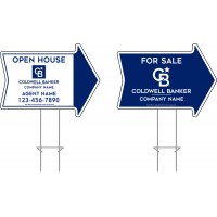 Coldwell Banker Directional - Custom 17x23x6mm Coroplastic Arrow Shape with Double Sided Print