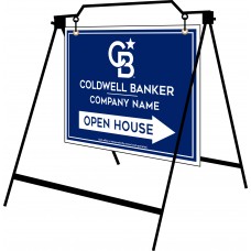 Coldwell Banker Directional - Custom 18x24 Sign with Double Sided Print and Swinger A-Frame