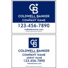 Coldwell Banker Yard Sign - 18x24x.040 Aluminum Yard Sign FREE SHIPPING Package - 6 Signs Total