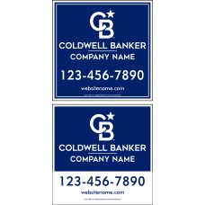Coldwell Banker Yard Sign - 24x24x.040 Aluminum Yard Sign FREE SHIPPING Package - 6 Signs Total